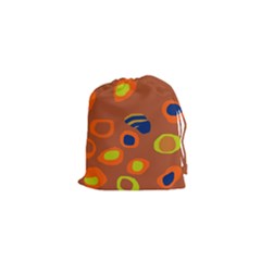 Orange Abstraction Drawstring Pouches (xs) 