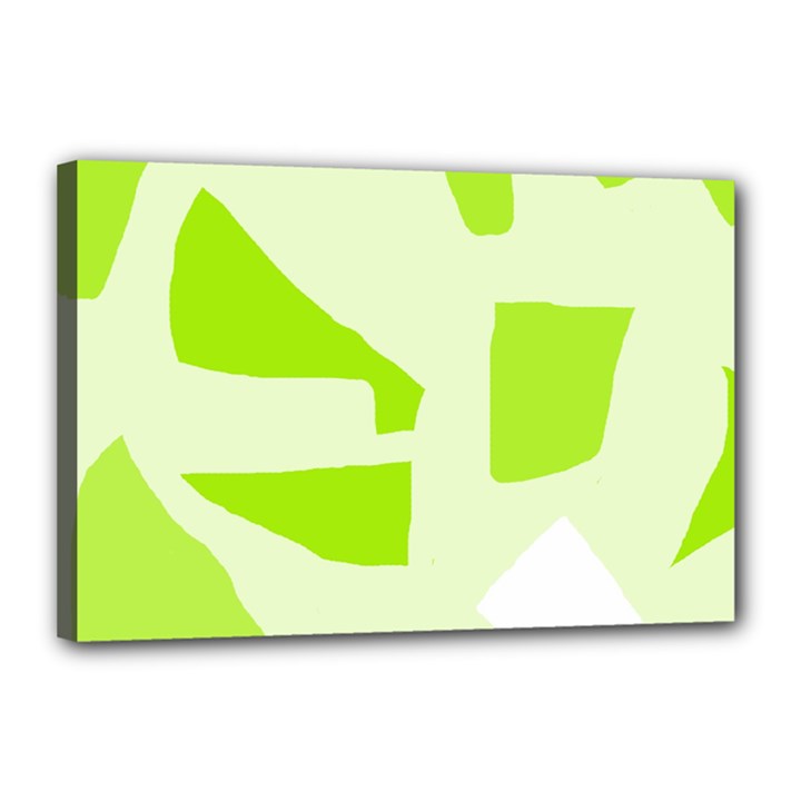 Green abstract design Canvas 18  x 12 