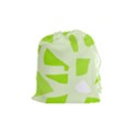 Green abstract design Drawstring Pouches (Medium)  View1