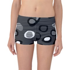 Gray Abstract Pattern Boyleg Bikini Bottoms by Valentinaart