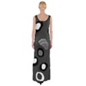 Gray abstract pattern Maxi Thigh Split Dress View2