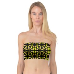 Dots Pattern Yellow Bandeau Top by BrightVibesDesign