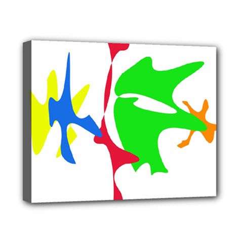 Colorful Amoeba Abstraction Canvas 10  X 8  by Valentinaart