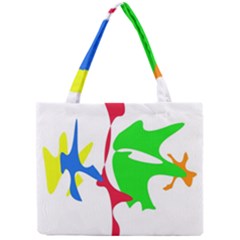 Colorful amoeba abstraction Mini Tote Bag