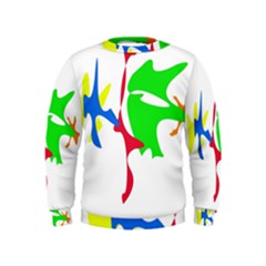 Colorful amoeba abstraction Kids  Sweatshirt