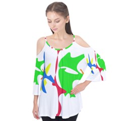 Colorful amoeba abstraction Flutter Tees