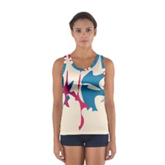 Decorative Amoeba Abstraction Women s Sport Tank Top  by Valentinaart