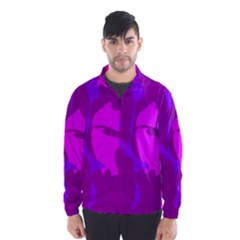 Purple, Pink And Magenta Amoeba Abstraction Wind Breaker (men) by Valentinaart