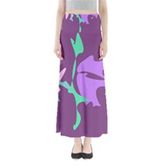 Purple Amoeba Abstraction Maxi Skirts by Valentinaart