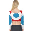 Roundel of the French Air Force  Long Sleeve Crop Top View2