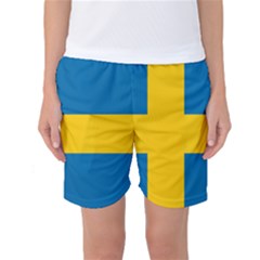 Flag Of Sweden Women s Basketball Shorts