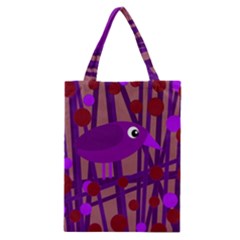 Sweet Purple Bird Classic Tote Bag by Valentinaart