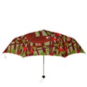 Red cute bird Folding Umbrellas View3