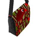 Red cute bird Flap Messenger Bag (S) View2