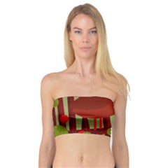 Red cute bird Bandeau Top