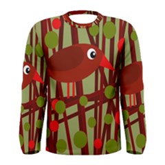 Red cute bird Men s Long Sleeve Tee