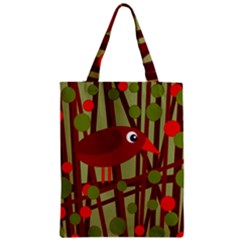 Red cute bird Zipper Classic Tote Bag