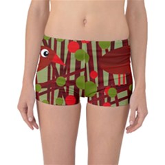 Red cute bird Reversible Boyleg Bikini Bottoms