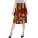 Red cute bird Midi Beach Skirt View1