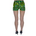 Cute green bird Skinny Shorts View2