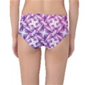 Purple Shatter Geometric Pattern Mid-Waist Bikini Bottoms View2