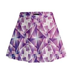 Purple Shatter Geometric Pattern Mini Flare Skirt by TanyaDraws