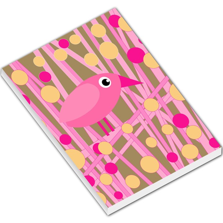 Pink bird Large Memo Pads