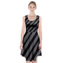 Black and gray lines Racerback Midi Dress View1