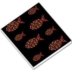 Orange Fishes Pattern Small Memo Pads by Valentinaart