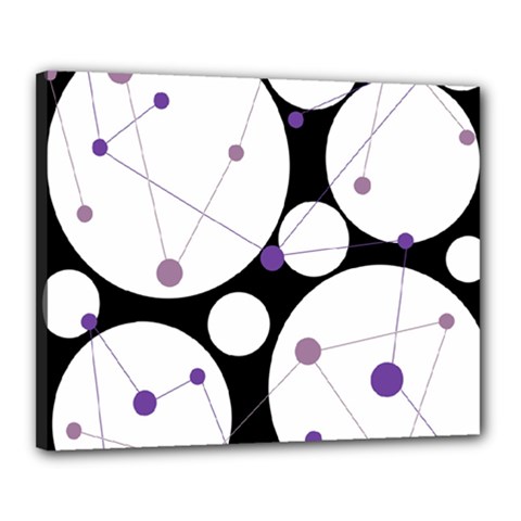 Decorative Circles - Purple Canvas 20  X 16  by Valentinaart