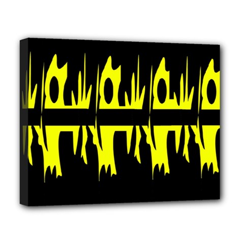 Yellow abstract pattern Deluxe Canvas 20  x 16  