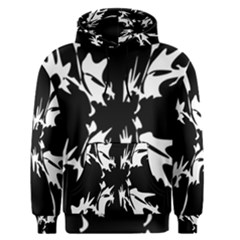 Black And White Pattern Men s Pullover Hoodie by Valentinaart