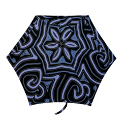 Blue Abstract Design Mini Folding Umbrellas by Valentinaart