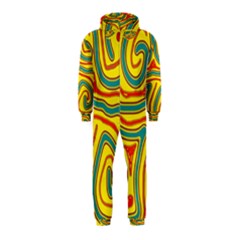 Colorful Decorative Lines Hooded Jumpsuit (kids) by Valentinaart