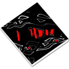 Black And Red Artistic Abstraction Small Memo Pads
