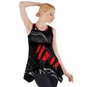 Black and red artistic abstraction Side Drop Tank Tunic View1