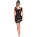 Black and white decorative design Sleeveless Bodycon Dress View4