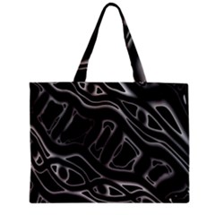 Black And White Decorative Design Zipper Mini Tote Bag