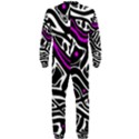 Purple, black and white abstract art OnePiece Jumpsuit (Men)  View2