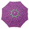 Purple and green abstract art Straight Umbrellas View1