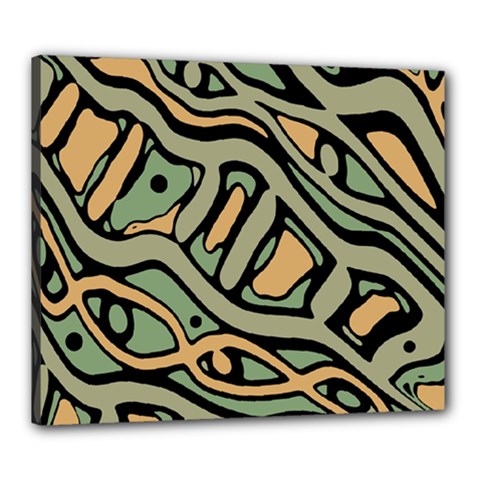 Green Abstract Art Canvas 24  X 20 