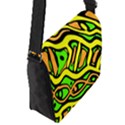 Yellow, green and oragne abstract art Flap Messenger Bag (S) View2