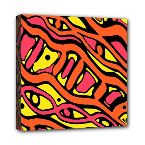 Orange Hot Abstract Art Mini Canvas 8  X 8  by Valentinaart