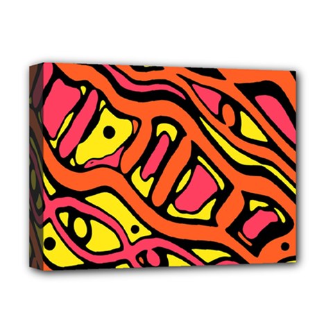 Orange Hot Abstract Art Deluxe Canvas 16  X 12   by Valentinaart