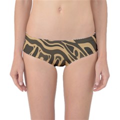 Brown Abstract Art Classic Bikini Bottoms by Valentinaart