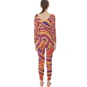 Orange decorative abstract art Long Sleeve Catsuit View2