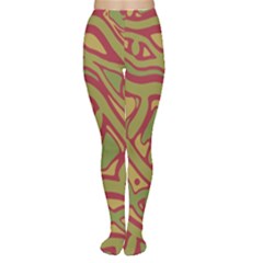 Brown Abstract Art Women s Tights by Valentinaart