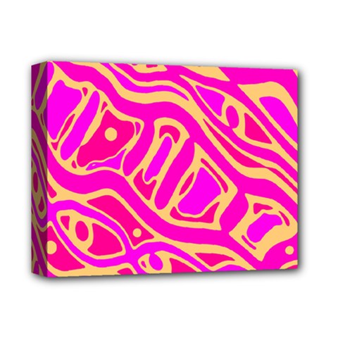 Pink Abstract Art Deluxe Canvas 14  X 11  by Valentinaart