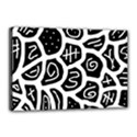 Black and white playful design Canvas 18  x 12  View1