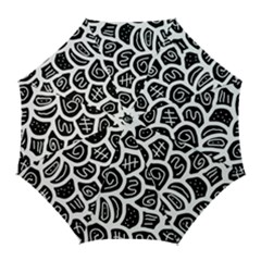 Black And White Playful Design Golf Umbrellas by Valentinaart